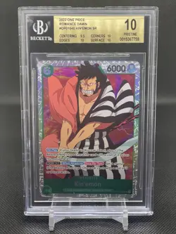 One Piece Romance Dawn Kin'emon OP01-040 Wave 1 Pre Errata SR BGS 10 Card TCG - Image 1