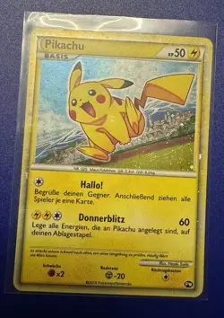 2010 Pikachu World Collection Pikachu German Holo PW Promo Pokemon Card - Image 1