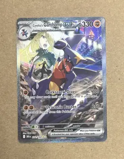 2025 Pokemon Destined Rivals Cynthia’s Garchomp Ex Card 232/182 - Image 1