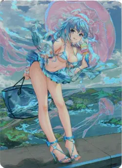 HAIYI ORIGINAL ART By ATdan Barefeet Goddess Story Anime Waifu Custom Card - Image 1