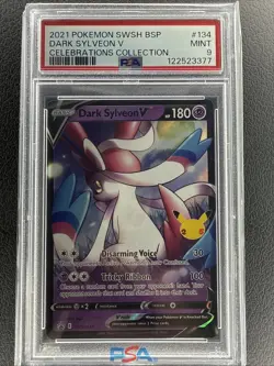 Dark Sylveon V SWSH134 SWSH: Sword & Shield Promo Cards Holo PSA 9 - Image 1