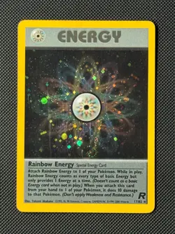 Rainbow Energy 17/82 Holo Pokemon Card Team Rocket Unlimited WOTC Rare - Image 1