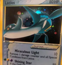 **Custom-made**HighQuality,Gold Star Latios #106,Ex Deoxys"Display-card" - Image 2