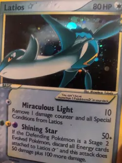 **Custom-made**HighQuality,Gold Star Latios #106,Ex Deoxys"Display-card" - Image 3