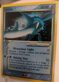 **Custom-made**HighQuality,Gold Star Latios #106,Ex Deoxys"Display-card" - Image 5