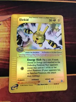 Elekid 9/147 Aquapolis Reverse Holo Rare Pokemon Card - Image 1
