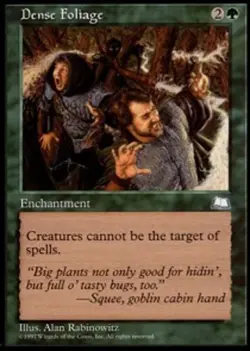 Heavy Play, English MTG Regular Dense Foliage Weatherlight Magic the Gathering - Image 1