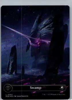 #264 Swamp (0264) (Borderless) Edge of Eternities Land FOIL - Image 1