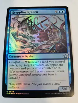 MTG - Grappling Kraken FOIL - Foundations - Image 1