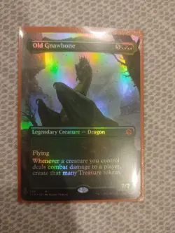 MTG Old Gnawbone BORDERLESS - NM FOIL AFR Adventures Realms Magic 2021 Mtg - Image 1