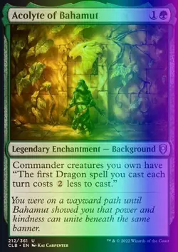 Acolyte of Bahamut (212/1080) Commander Legends Battle for Baldur's Gate LP FOIL - Image 1