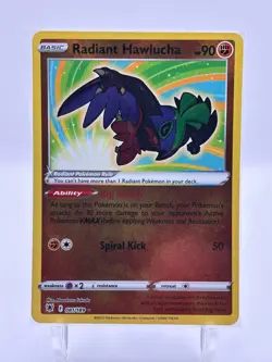 Pokemon TCG Radiant Hawlucha 081/189 Radiant Rare - SWSH10: Astral Radiance. NM - Image 1