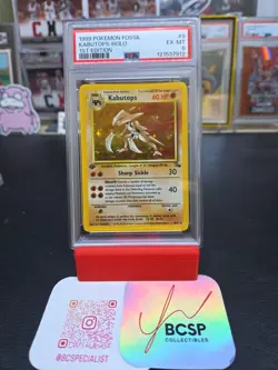 1999 Pokemon TCG Kabutops 9/62 Fossil Holo 1st Edition Rare PSA 6 - Image 3