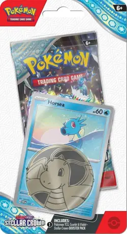 Pokemon TCG Stellar Crown Checklane Blister [Horsea] - New/Sealed - Image 1