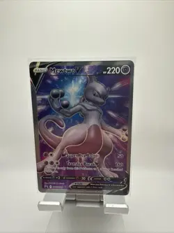 Mewtwo v SWSH229 Black Star Promo Full Art Holo Pokemon Go 2022 - Image 1