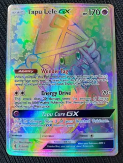Pokemon - Tapu Lele GX - 155/145 - Guardians Rising - Rainbow Secret Rare - NM - Image 2