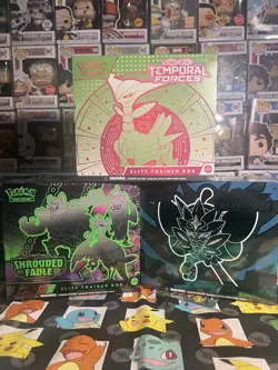 Pokemon ETB Elite Trainer Box Bundle. Sealed Temporal Forces, Shrouded Fable - Image 1