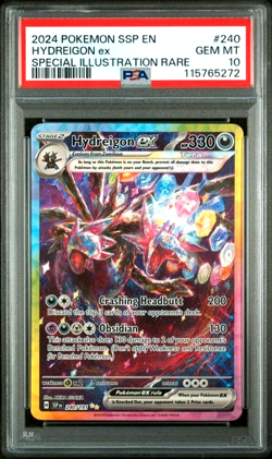 2024 POKEMON SSP EN-SURGING SPARKS SPECIAL ILLUSTRATION RARE HYDREIGON EX PSA 10 - Image 1
