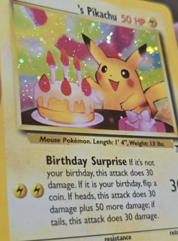 Wizards Birthday Pikachu Original Owner Vintage Pokemon TCG Black Star Promo 24 - Image 2