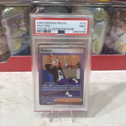 2025 POKEMON PRE EN-PRISMATIC EVOLUTIONS SPECIAL ILLUSTRATION RARE DRAYTON PSA 9 - Image 1