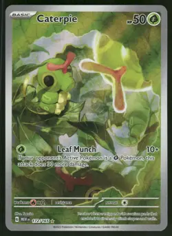 Caterpie - 172/165 Illustration Rare Holo NM Pokemon SV: Scarlet & Violet 151 - Image 1