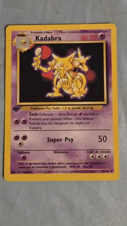 Kadabra 032/102 1st Edition Base Set Shadowless Uncommon POKEMON VINTAGE - Image 1