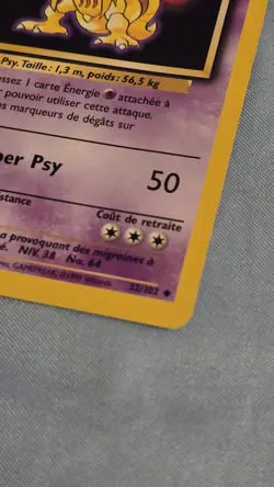 Kadabra 032/102 1st Edition Base Set Shadowless Uncommon POKEMON VINTAGE - Image 5