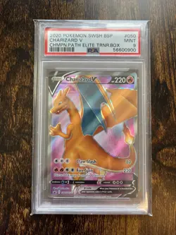 2020 Pokemon Champion's Path Charizard V Elite Trainer Box Promo SWSH050 PSA 9 - Image 1