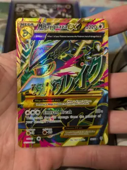 Pokemon M Rayquaza EX (Shiny Full Art) 98/98 XY Ancient Origins Mega LP - Image 1