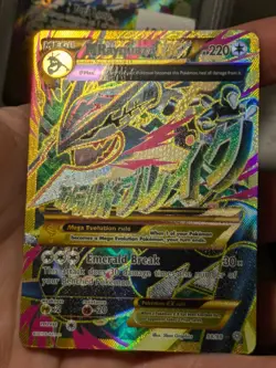 Pokemon M Rayquaza EX (Shiny Full Art) 98/98 XY Ancient Origins Mega LP - Image 3