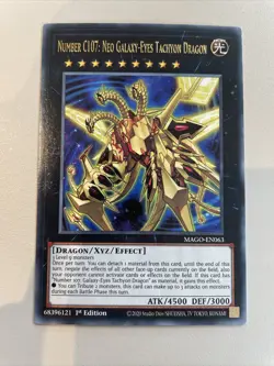 MAGO-EN063 Number C107: Neo Galaxy-Eyes Tachyon Dragon 1st Edition NM Yugioh - Image 1