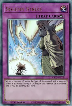Solemn Strike - Ultimate Rare 1st Edition RA02-EN079 - NM - YuGiOh - Image 1