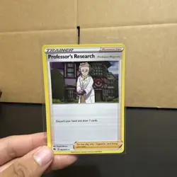 Professor's Research - 178/202 Holo Sword and Shield Pokemon Card Sleeved - Image 1