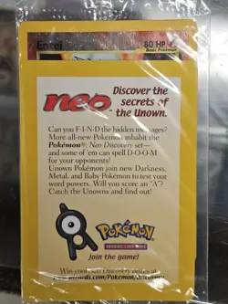 Pokemon Entei Foil Promo Card SEALED Mint - Image 2