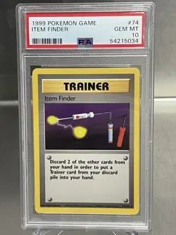 1999 Pokemon Base Set Item Finder 74/102 PSA 10 Gem Mint Rare Card Wotc Vintage - Image 1