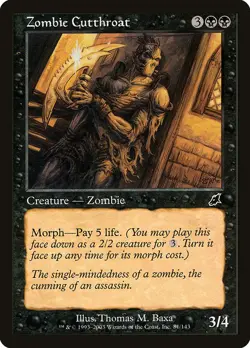 ZOMBIE CUTTHROAT - Scourge - MTG Magic the Gathering Card - Common - Image 1