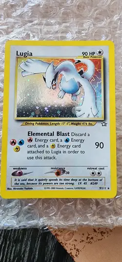 Lugia 9/111 Neo Genesis Unlimited Holo - Light Play - Ungraded Pokemon Card - Image 1