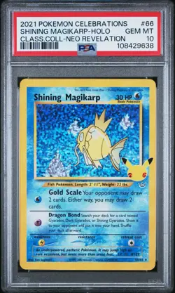 Pokemon Shining Magikarp Celebrations Classic Collection Card #66/64 PSA 10 - Image 2