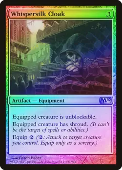 Whispersilk Cloak FOIL Magic 2010 / M10 PLD Artifact Uncommon CARD ABUGames - Image 1