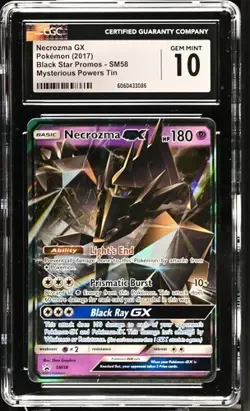 ✨✨ POP 7 CGC 10 NECROZMA GX SM58 Black Star Promo Collectors Tin Pokemon Card - Image 1