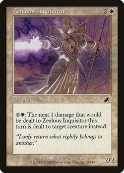 ZEALOUS INQUISITOR - Scourge - MTG Magic the Gathering Card - Common - Image 1