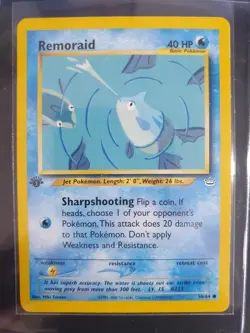 Remoraid 50/64 1st Edition - Neo Revelation Set - Pokemon Card - Excellent - Image 1