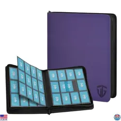 Vibrant Purple 12-Pocket Zipper Binder | Holds 720 Cards for YuGiOh, MTG, Sports - Image 1
