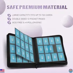 Vibrant Purple 12-Pocket Zipper Binder | Holds 720 Cards for YuGiOh, MTG, Sports - Image 2