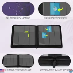 Vibrant Purple 12-Pocket Zipper Binder | Holds 720 Cards for YuGiOh, MTG, Sports - Image 4
