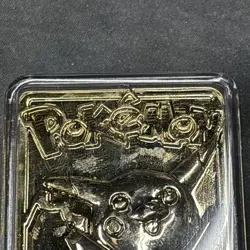 Pokemon 23K Gold Plated PIKACHU Trading Card 1999 Burger King Promo SEALED COA - Image 3
