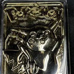 Pokemon 23K Gold Plated PIKACHU Trading Card 1999 Burger King Promo SEALED COA - Image 4