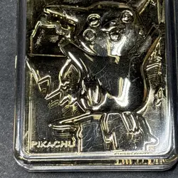 Pokemon 23K Gold Plated PIKACHU Trading Card 1999 Burger King Promo SEALED COA - Image 5