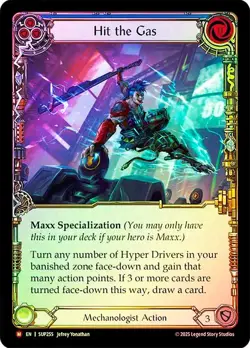FAB RAINBOW FOIL Hit the Gas - Super Slam Card # 255 - Image 1