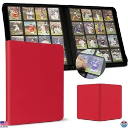Premium Card Binder 16 Pocket, 1000+ Cards PU Cover Trading Card Binder Side - Image 1